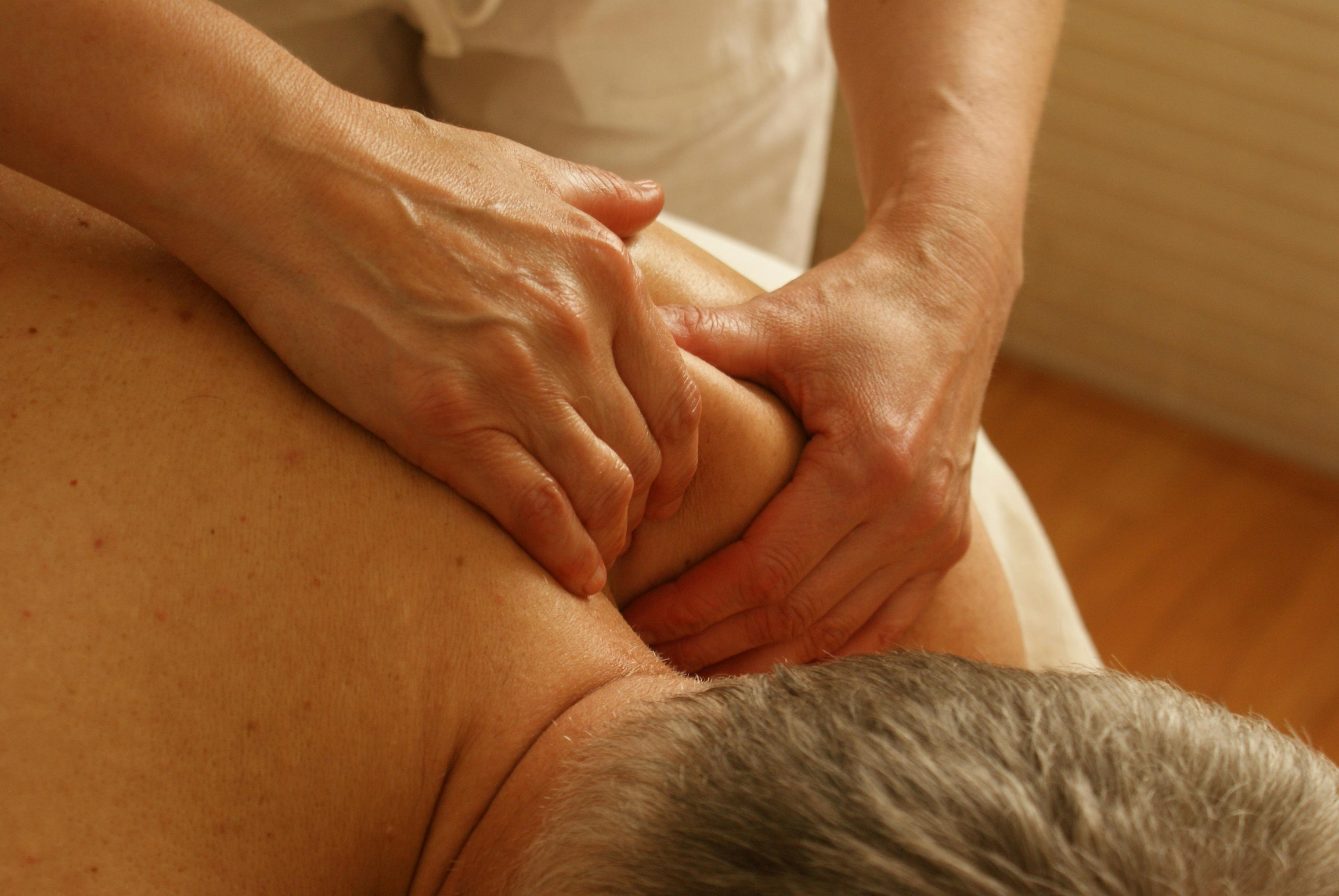 Deep tissue therapeutic massage session