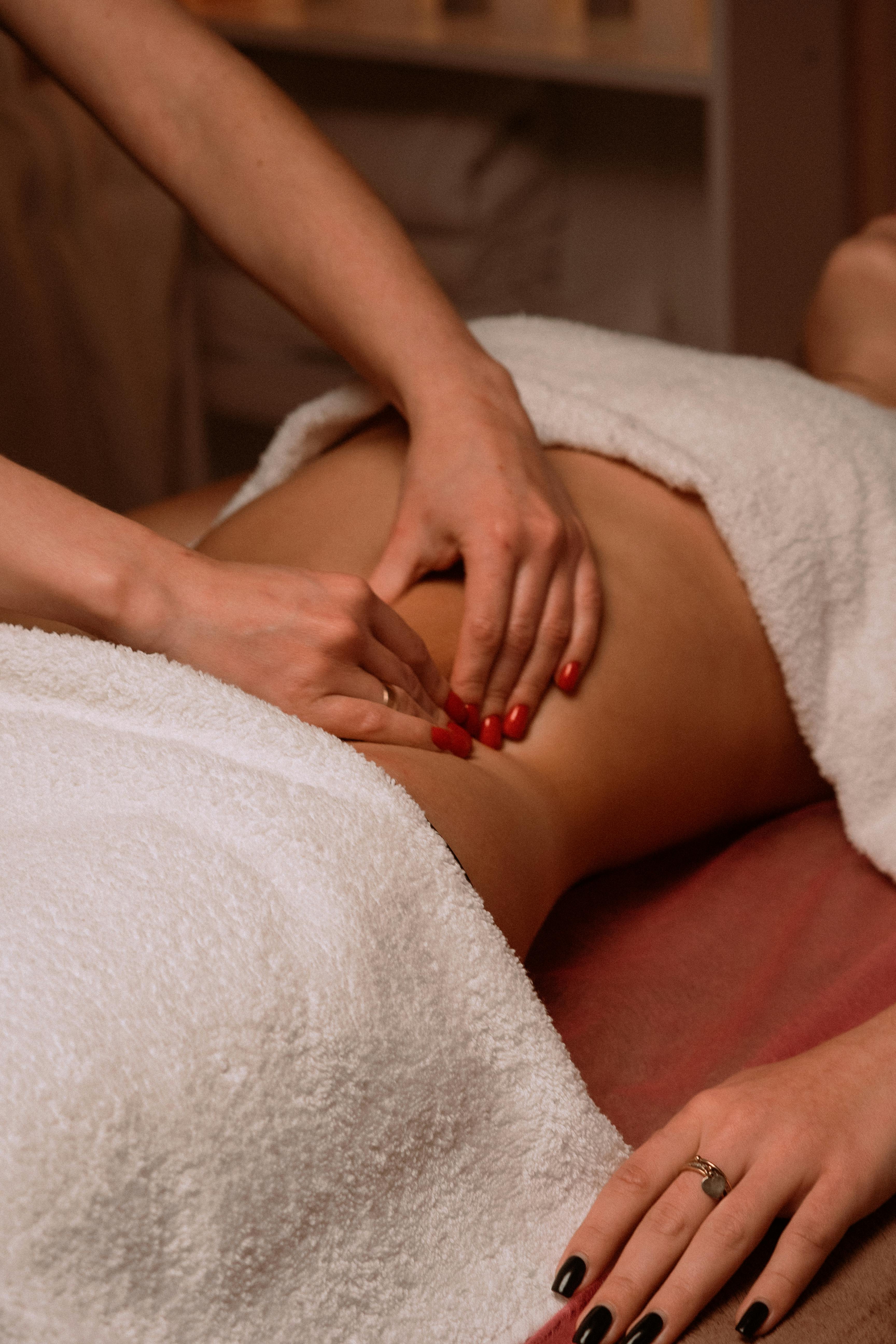 Lymphatic drainage massage session