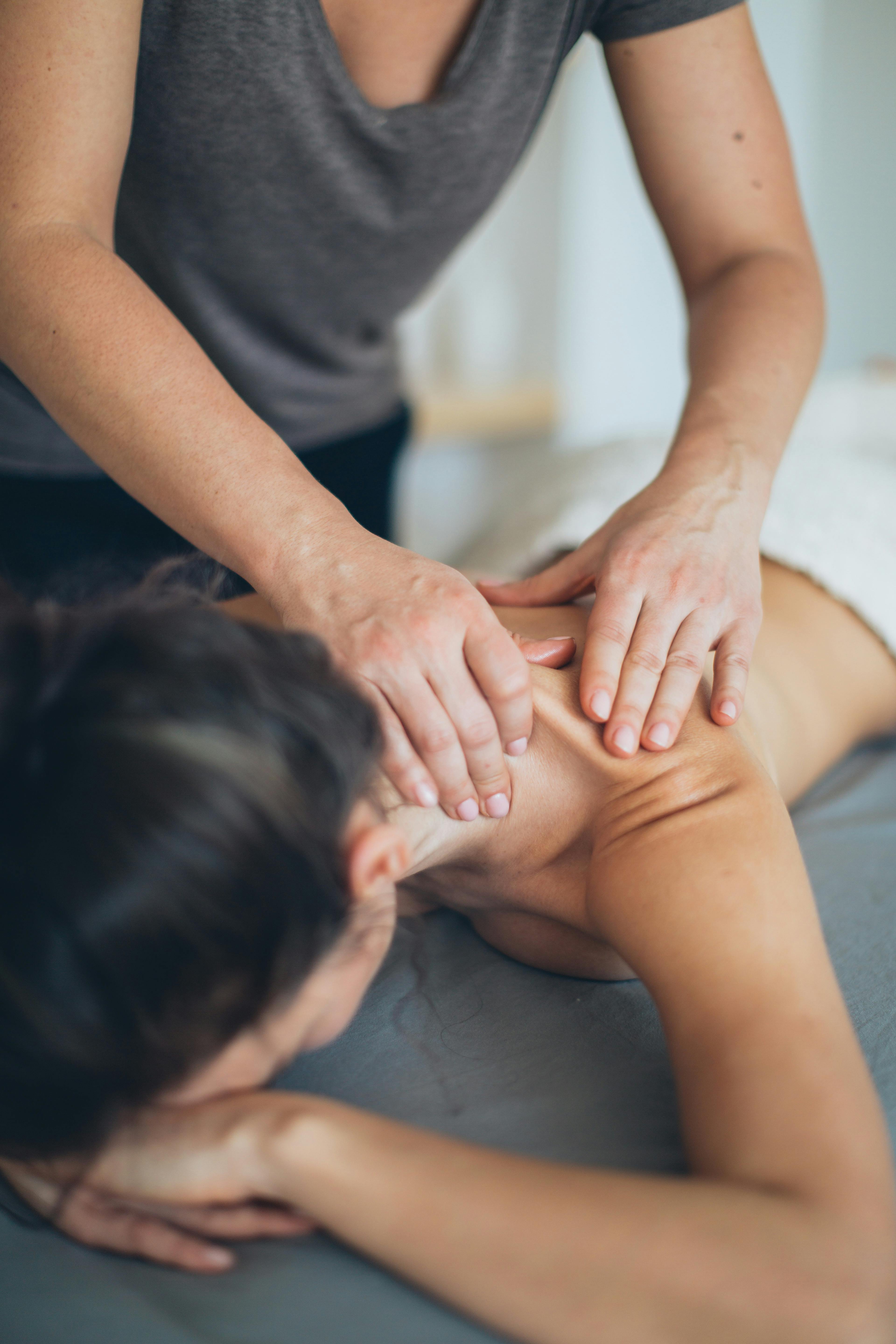 Myofascial release massage therapy session