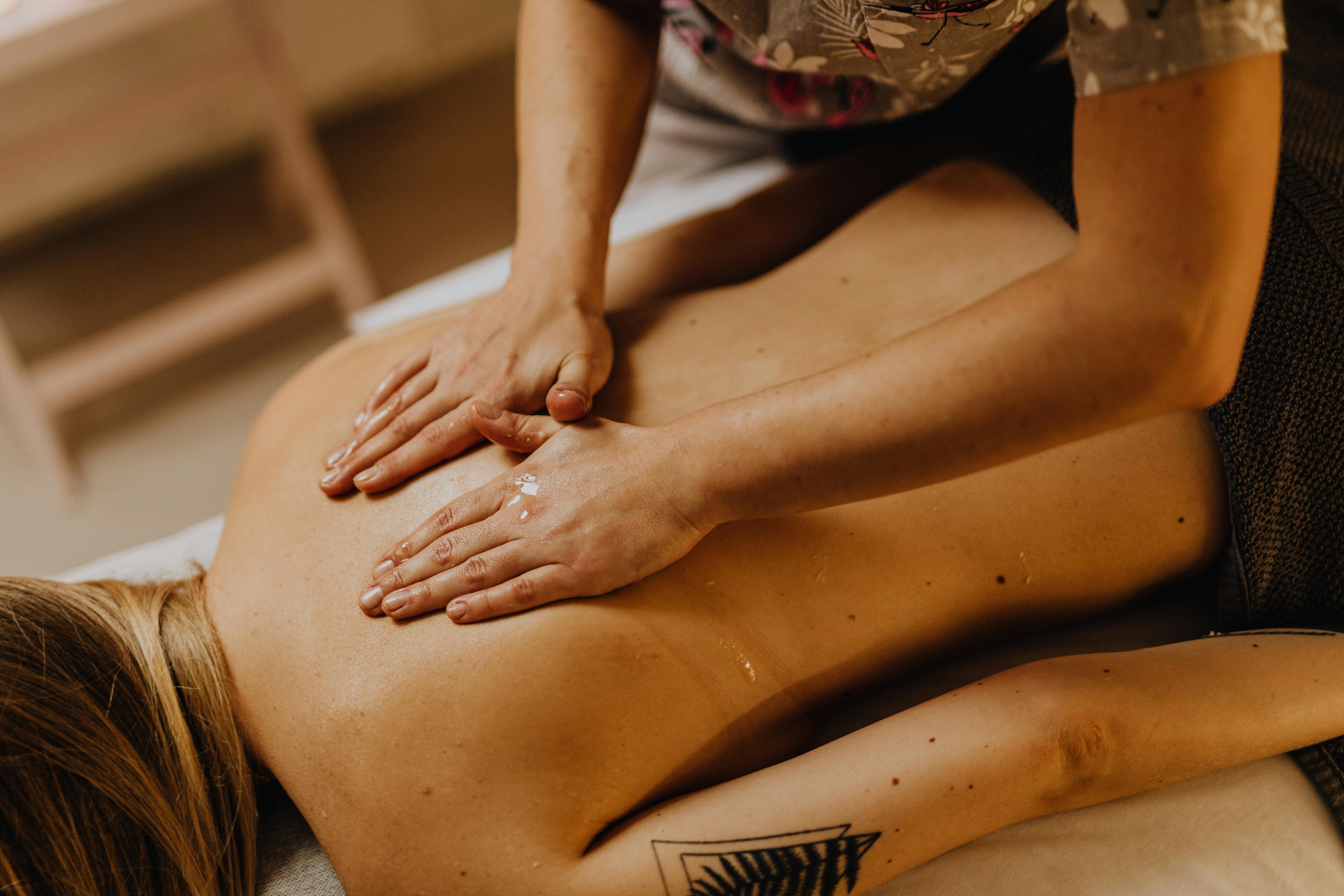 Swedish massage therapy session