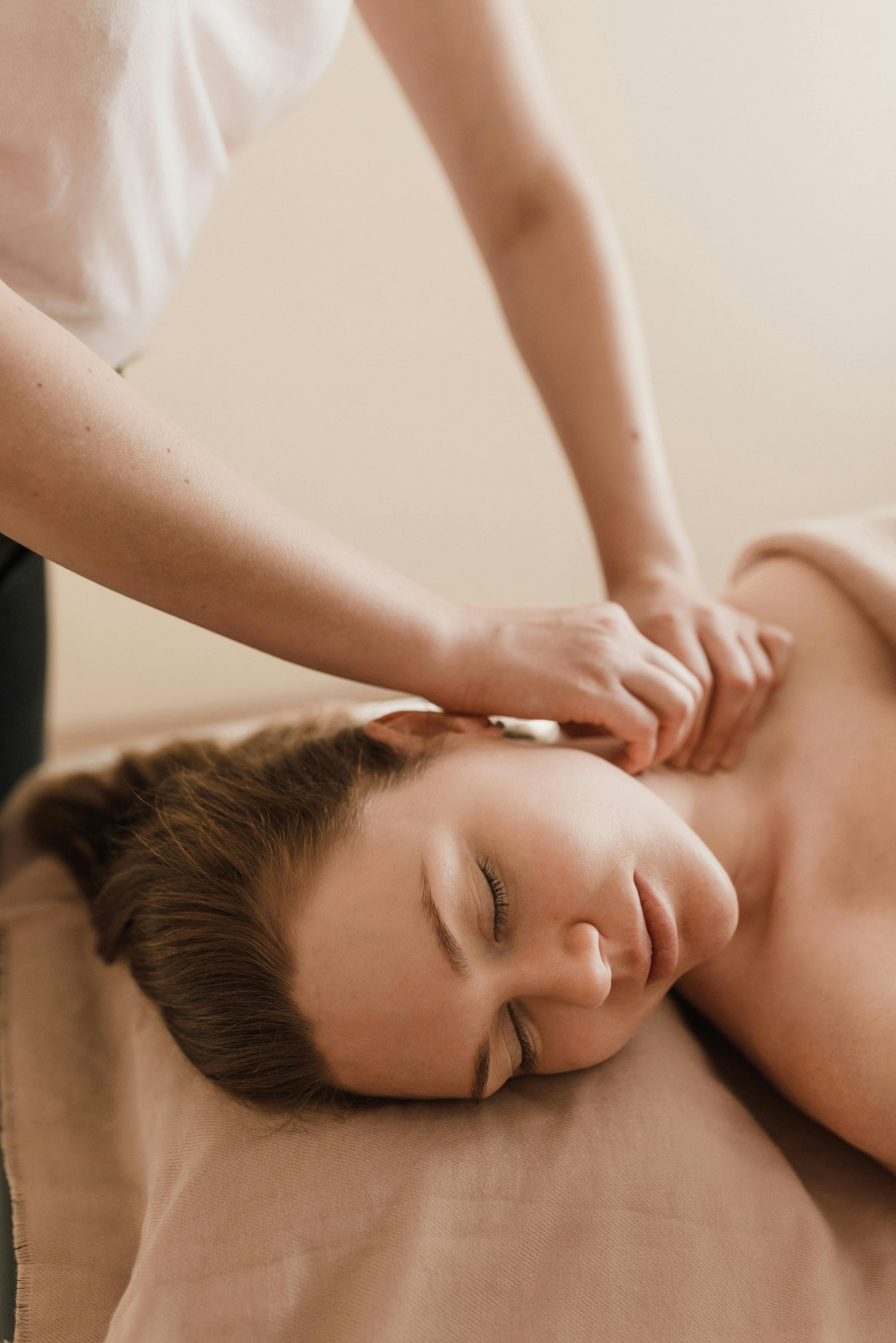 TMJ and facial massage therapy session